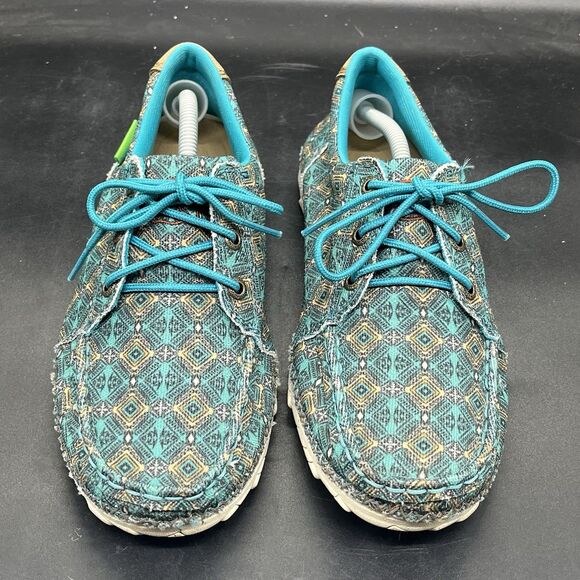 Twisted X Ladies Zero X Turquoise Aztec Shoes WZX0002 womens size 7 M - Picture 3 of 7